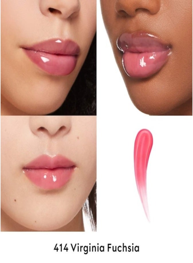 Gucci Hydrating Plumping Lip Gloss 6.5ml – 414 - Virginia Fuschia High-Shine Volumizing Gloss with Moisture Boost - Image 2